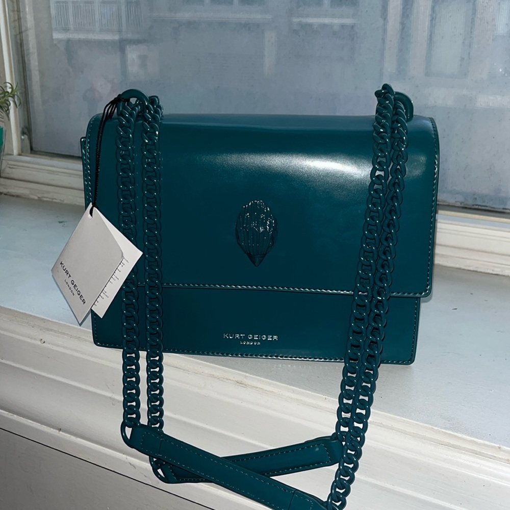 Kurt Geiger London Shoreditch Crossbody Bag NWT Teal